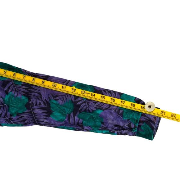Leslie Fay Women's Vintage 80s 90s Floral Midi Dress Purple Green Size 10 - Picture 8 of 8